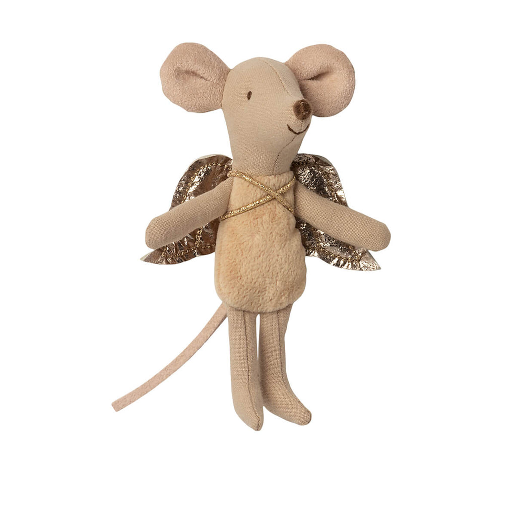 Fairy Little Sister Mouse with Gold Wings (Assorted Colours) by Maileg
