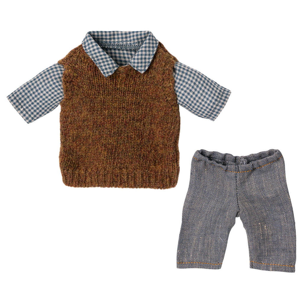 Shirt, Slipover and Pants For Teddy Dad by Maileg