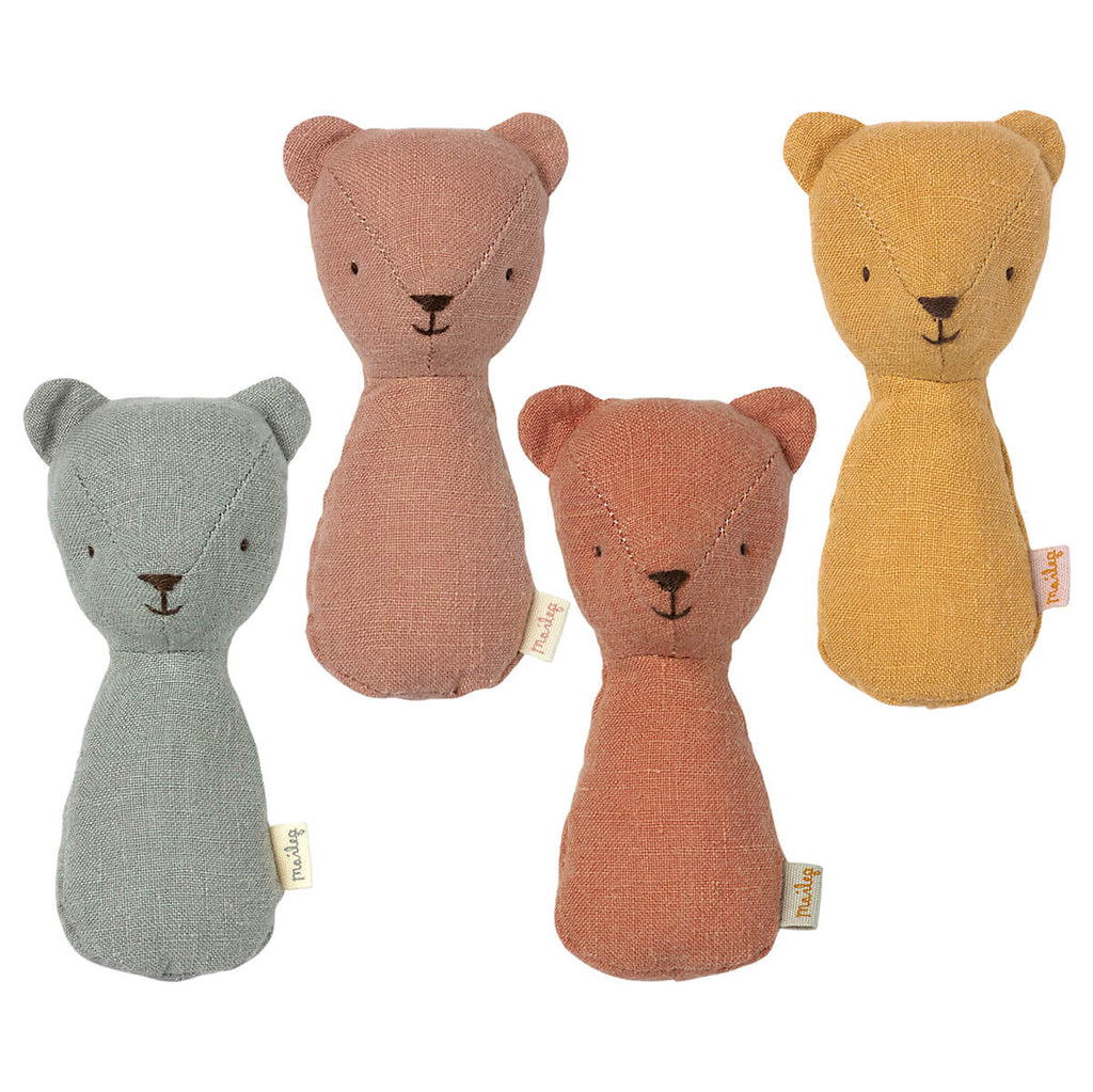 Teddy Rattle in Dusty Coral by Maileg