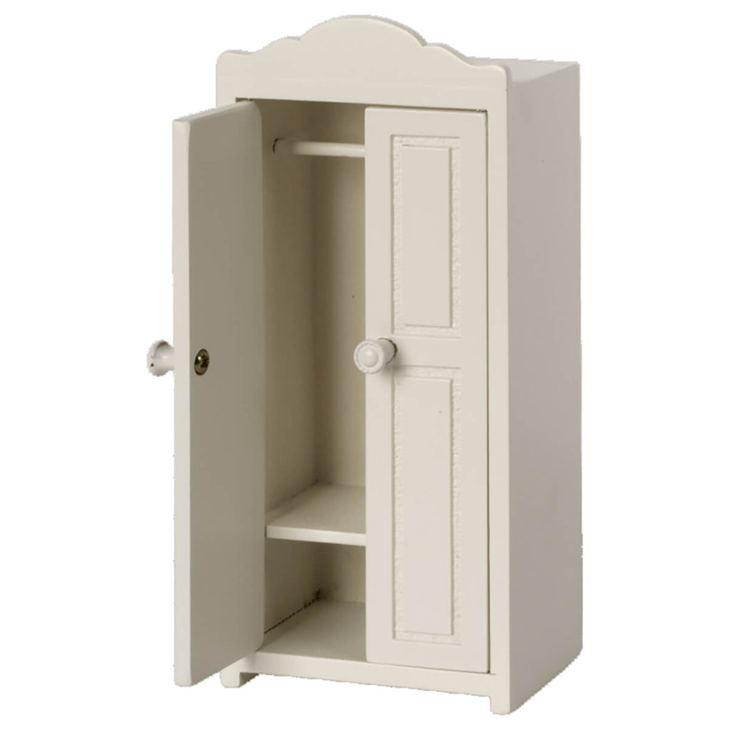 Wooden Closet for Mouse in White by Maileg