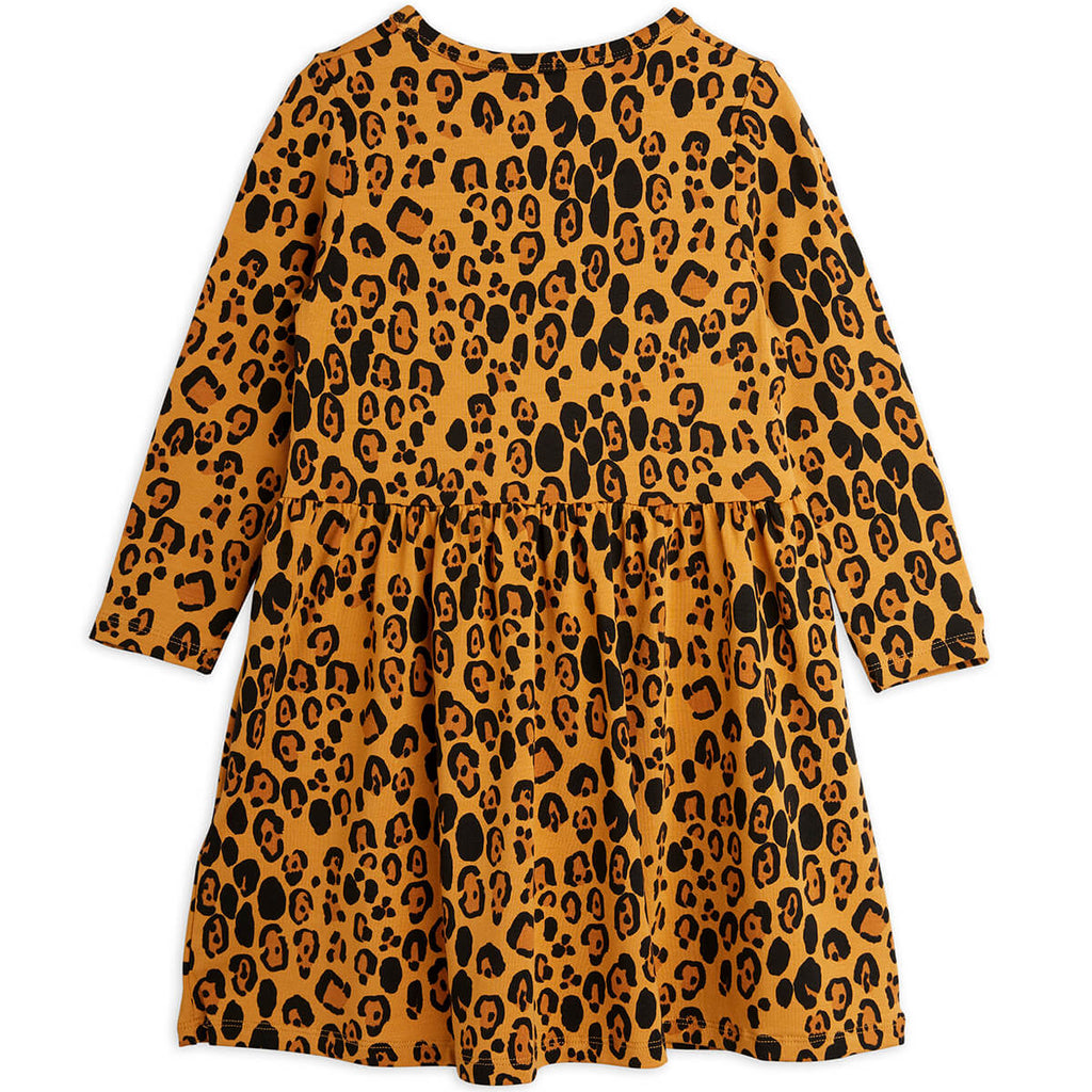 Basic Leopard Long Sleeve Dress in Tencel by Mini Rodini