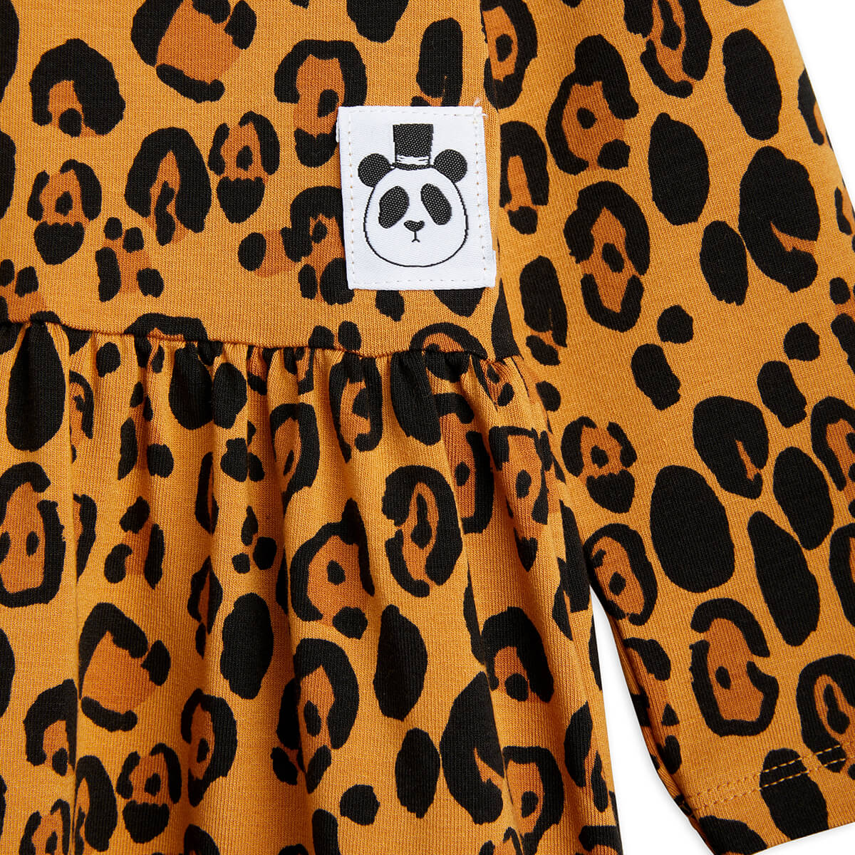 Basic Leopard Long Sleeve Dress in Tencel by Mini Rodini