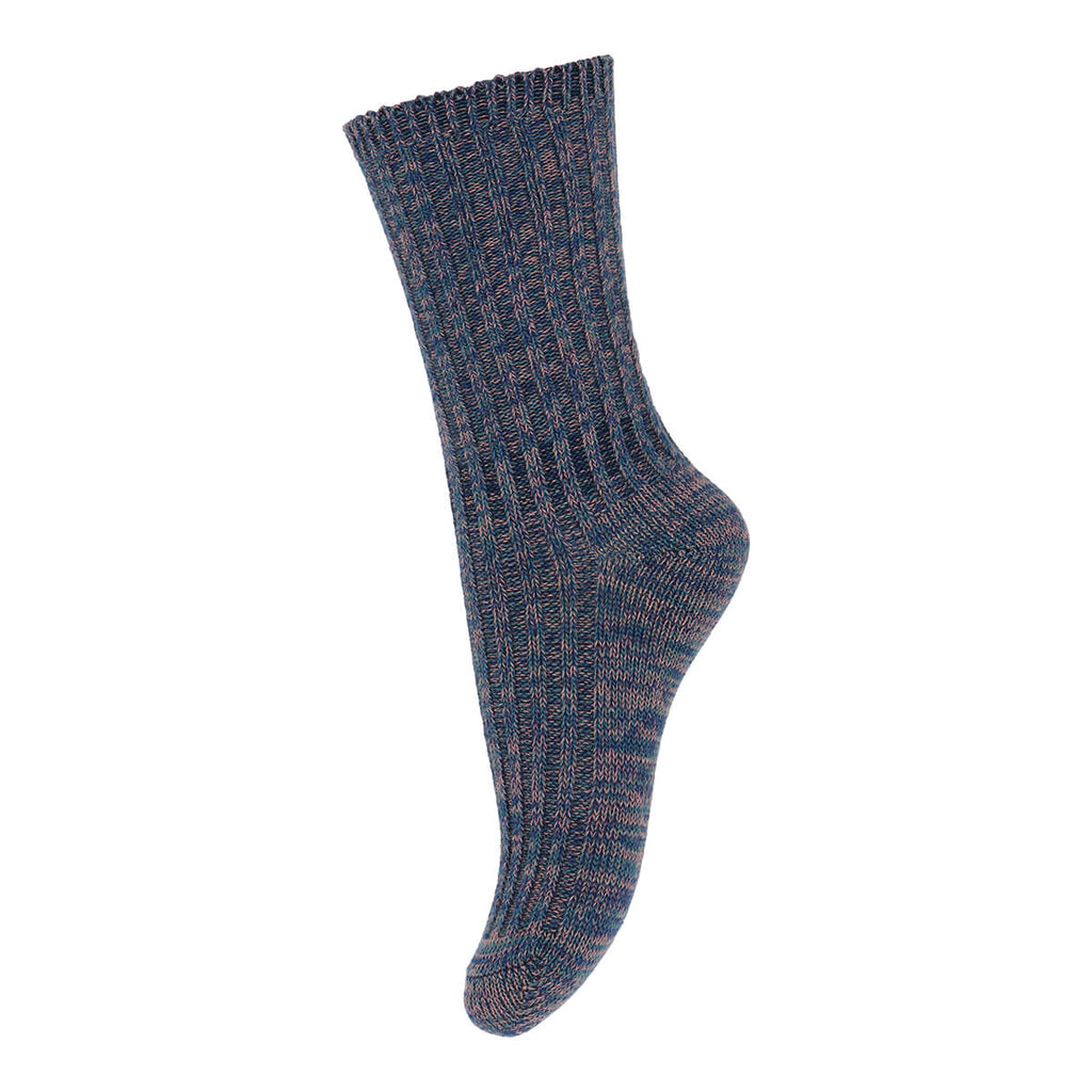 Re-Sock Cotton Ankle Socks in Winter Blue by MP Denmark