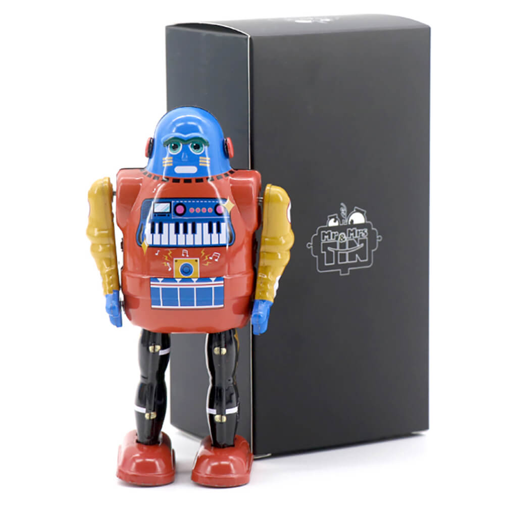 Piano Bot Wind Up Tin Robot (Limited Edition) by Mr & Mrs Tin