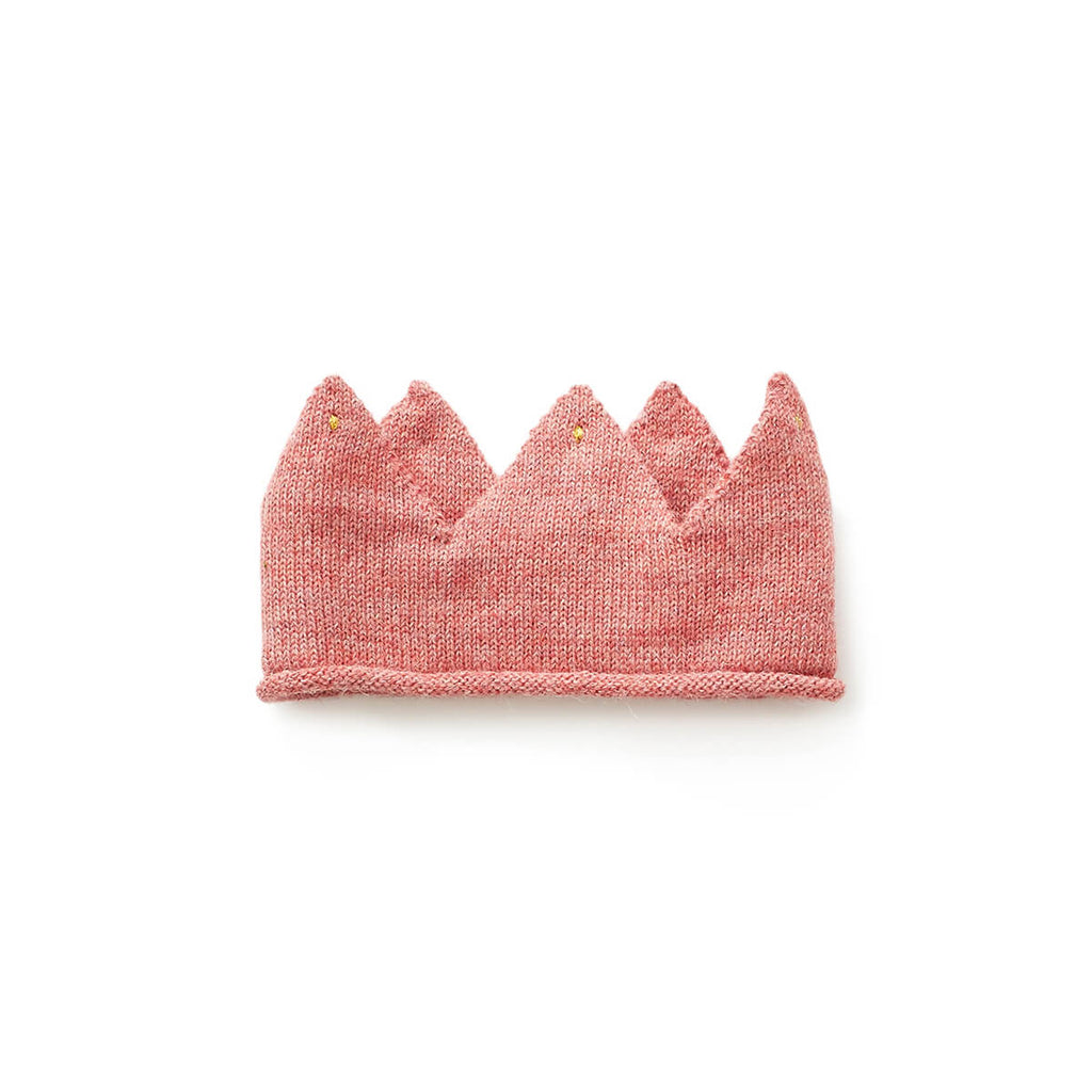 Knitted Crown in Rose by Oeuf NYC