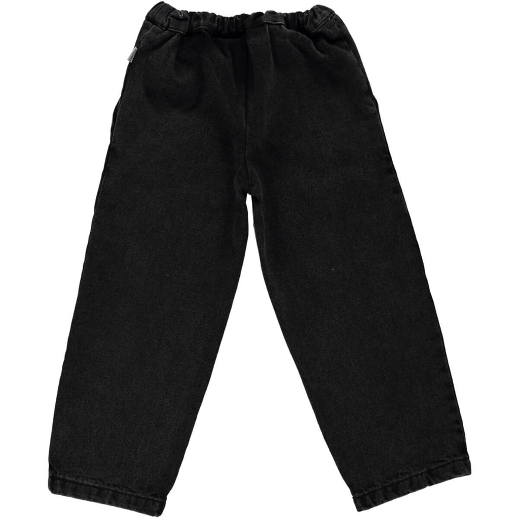 Pomelos Denim Pants in Noir by Poudre Organic
