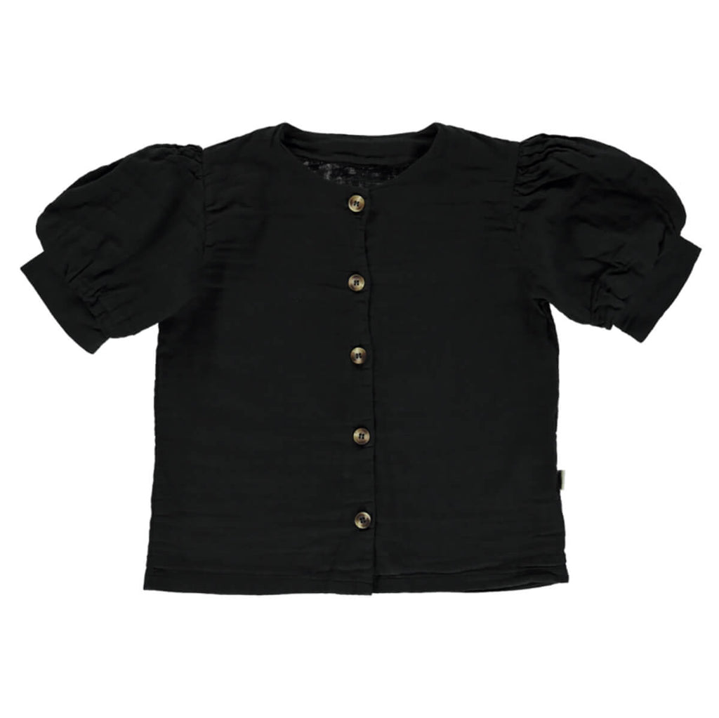 Poire Blouse in Pirate Black by Poudre Organic