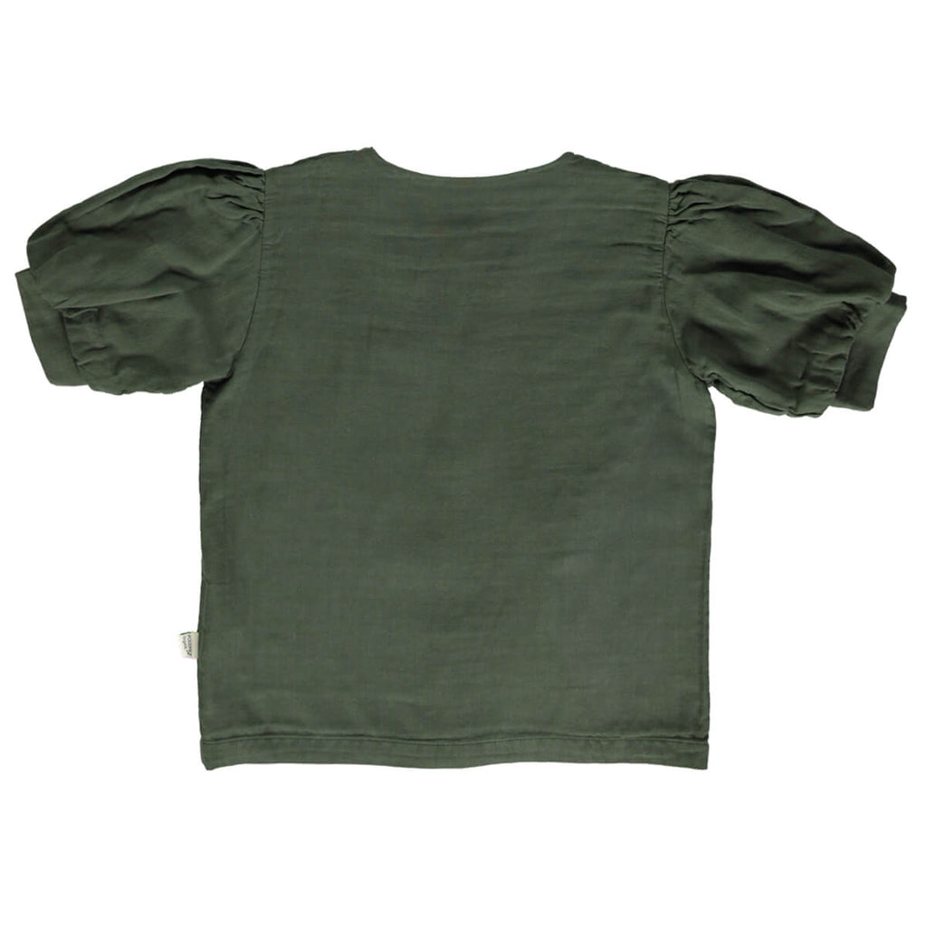 Poire Blouse in Forest Green by Poudre Organic