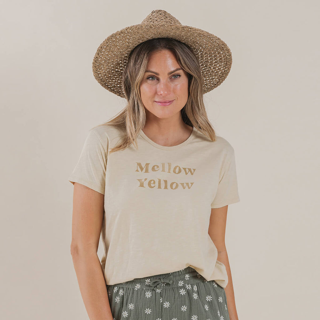 Women's Mellow Yellow Tee by Rylee + Cru