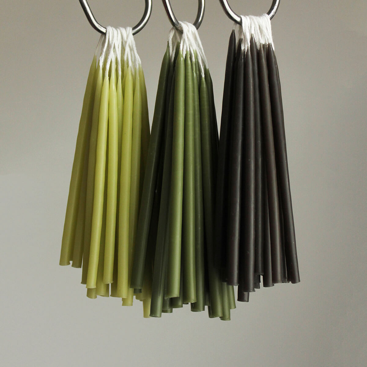 10 Birthday Candles in Seaweed by Wax Atelier