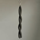 Twisted Candle in Seeweed by Wax Atelier