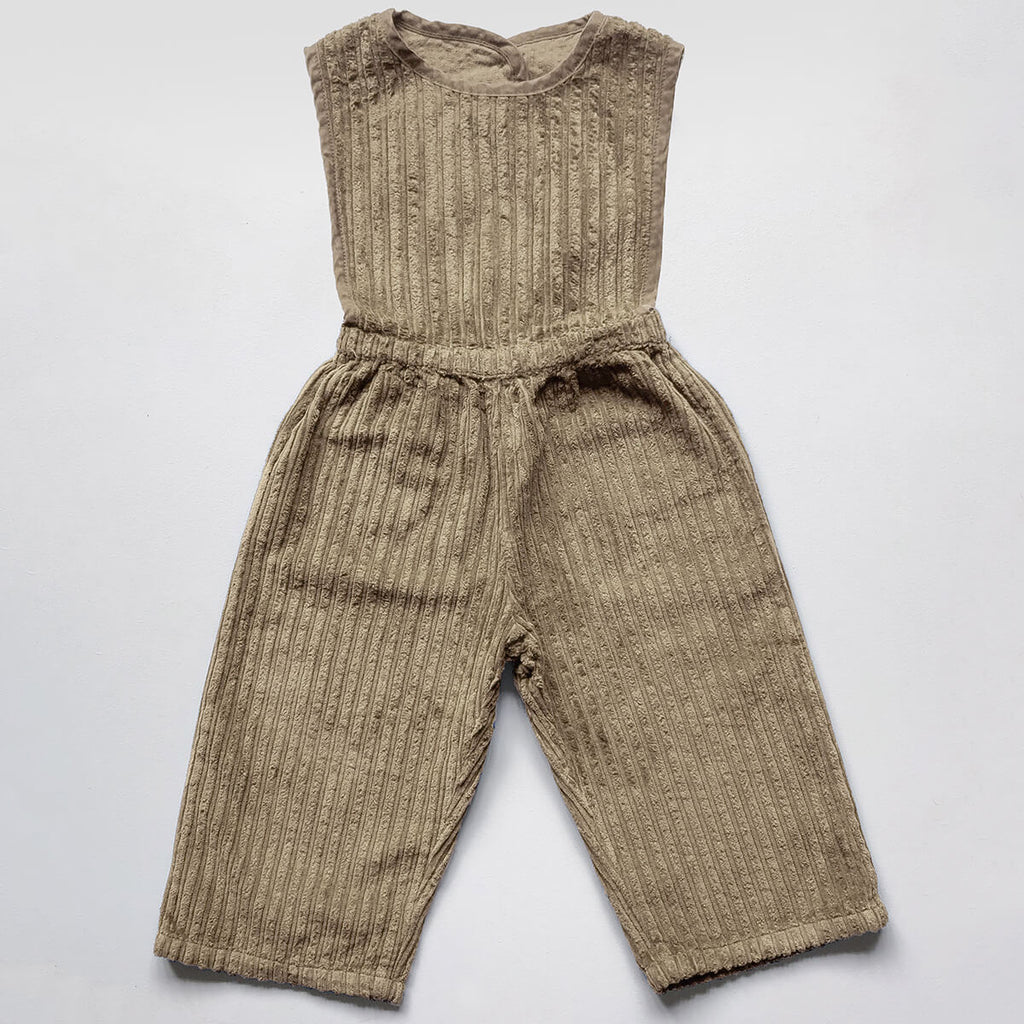 The Vintage Corduroy Jumpsuit in Sand by The Simple Folk