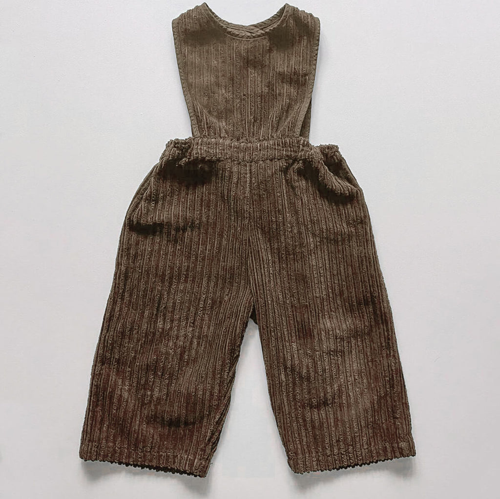 The Vintage Corduroy Jumpsuit in Walnut by The Simple Folk