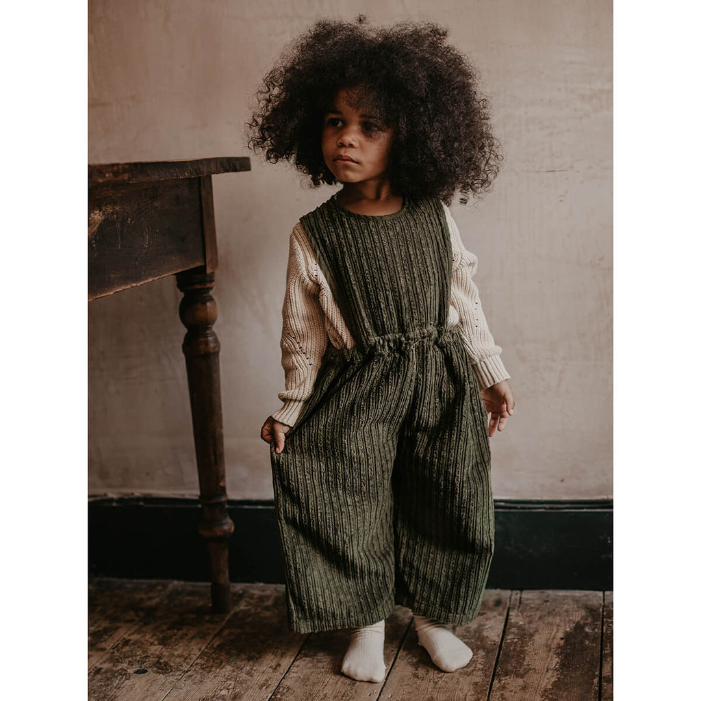 The Vintage Corduroy Jumpsuit in Olive by The Simple Folk
