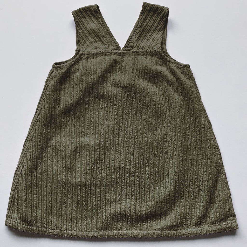 The Vintage Corduroy Overdress in Olive by The Simple Folk