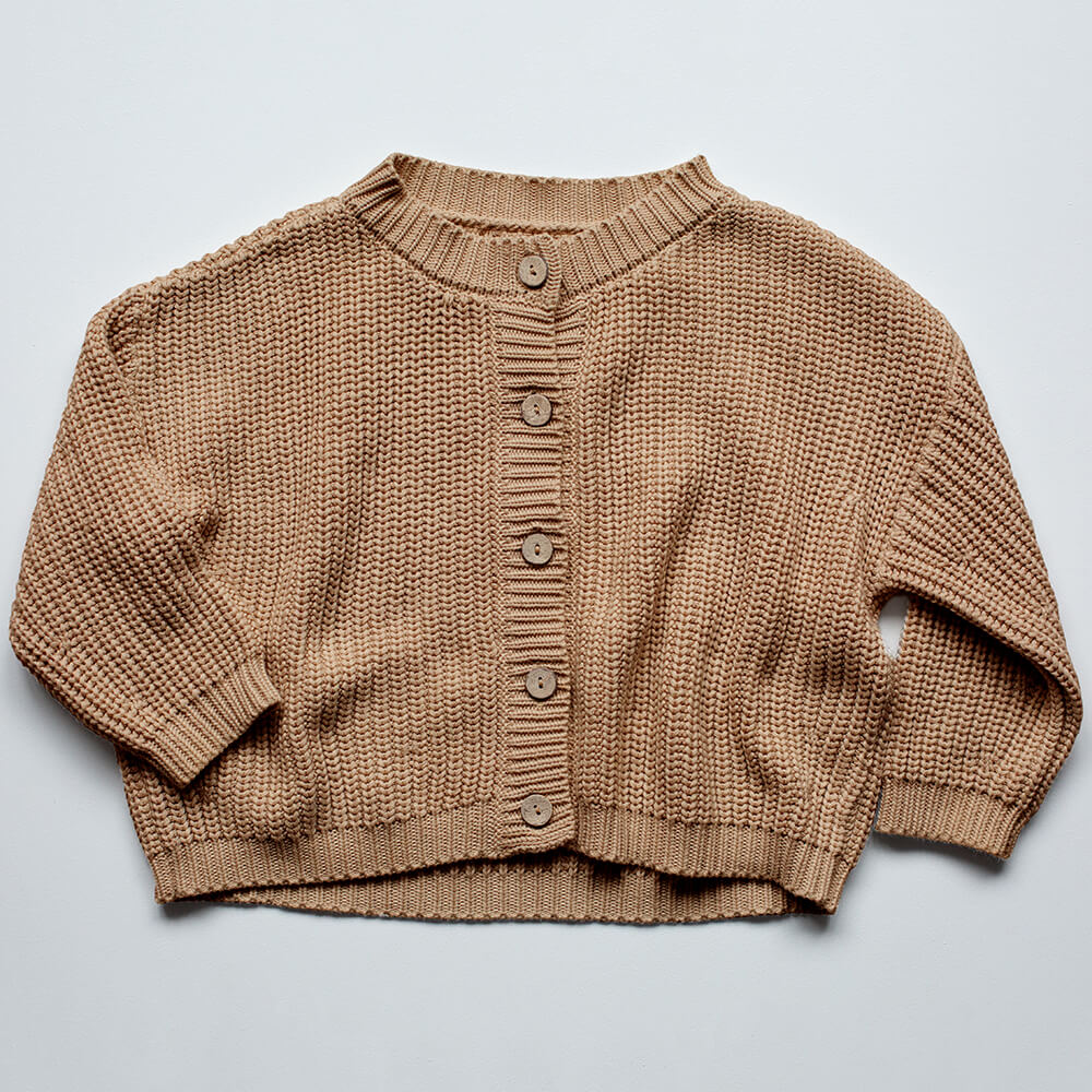 The Chunky Cardigan in Caramel by The Simple Folk