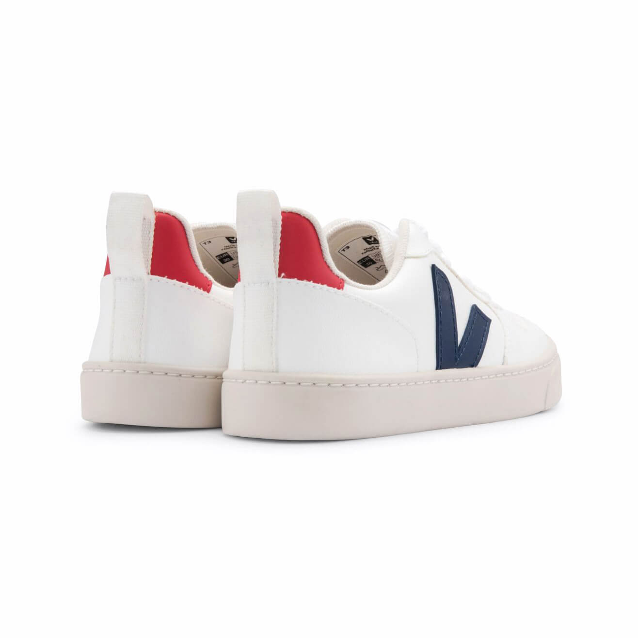 V-10 CWL Trainers in White / Cobalt Pekin by Veja