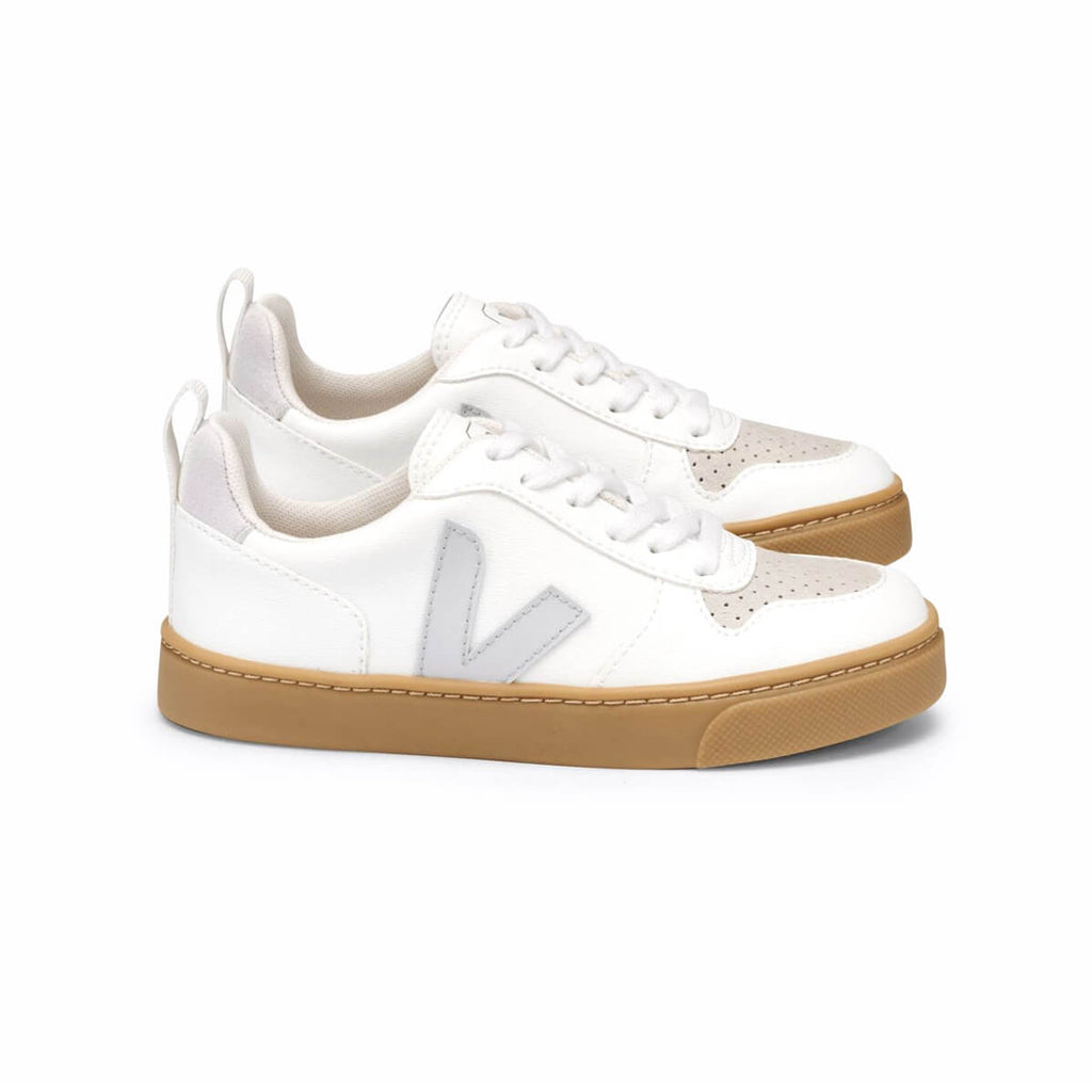 V-10 CWL Trainers in White / Pearl Natural by Veja