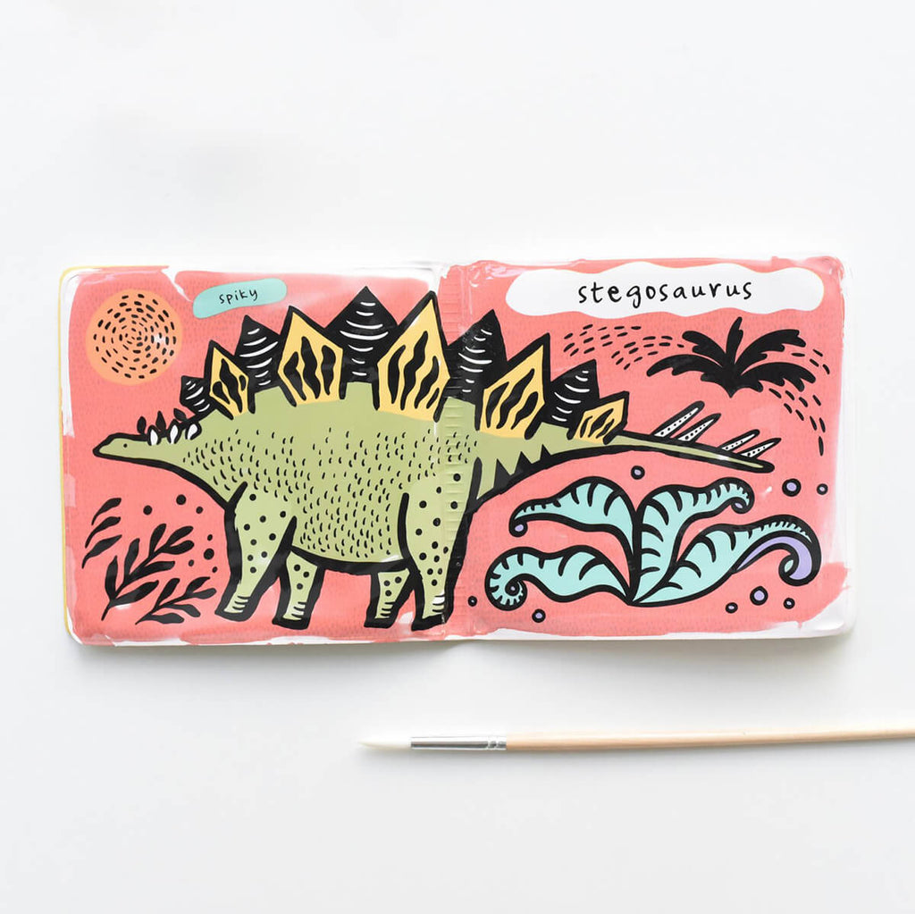 Colour Me: Who's Loves Dinosaurs? Baby's First Bath Book By Wee Gallery