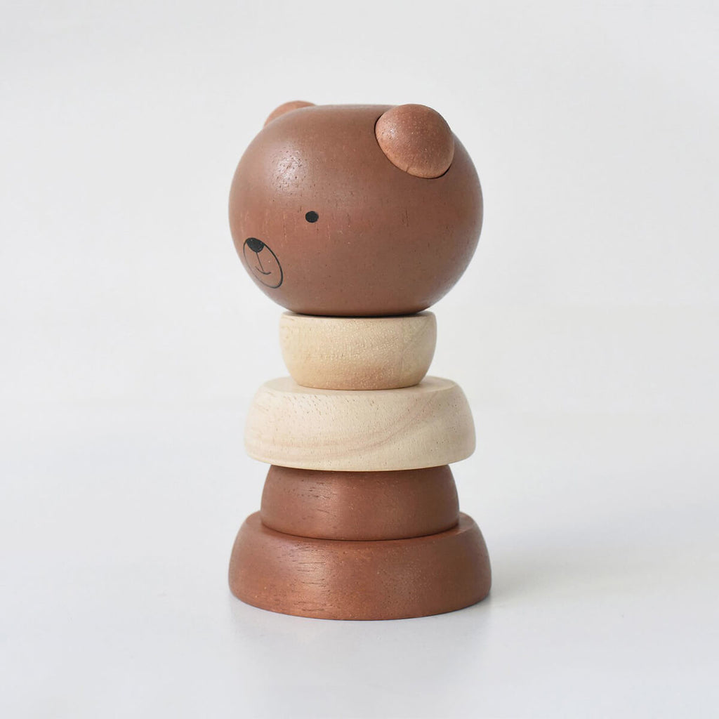 Bear Wooden Stacker Toy by Wee Gallery